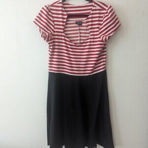 Rocksteady Red and White Striped Dress